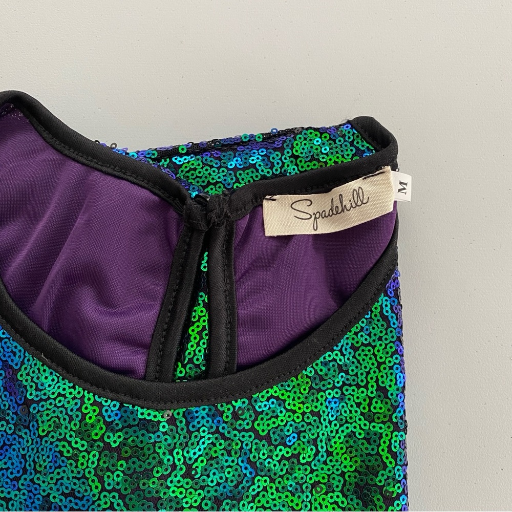 Mermaid Green Sequin Short Sleeve T-Shirt - Picture 6 of 10